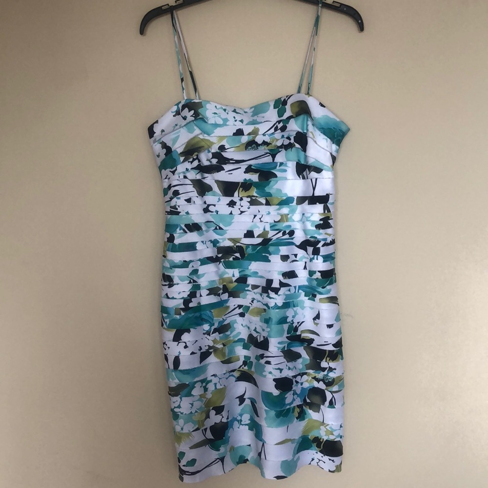 Turquoise Printed Dress